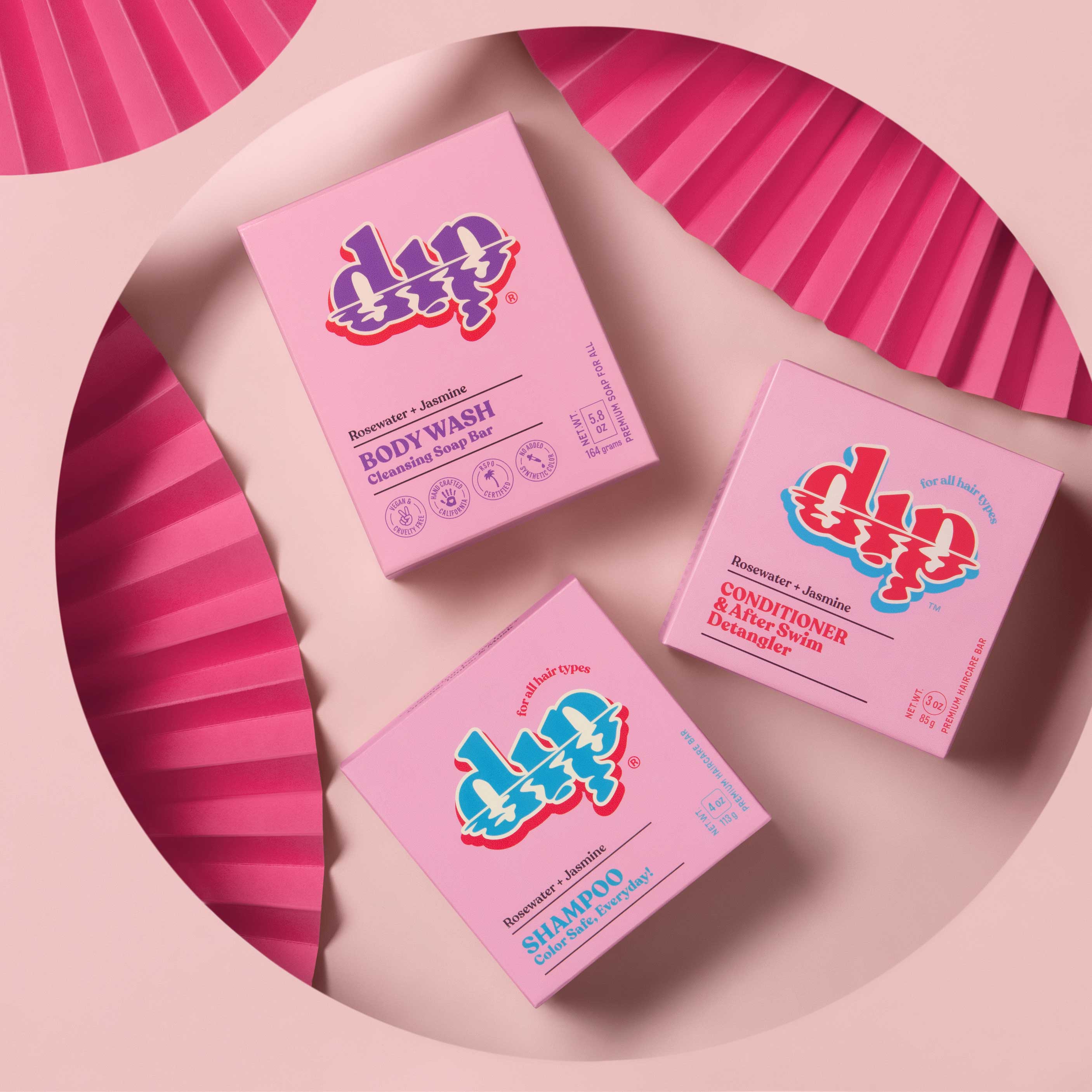 Dip Body Wash Cleansing Soap Bar - Rosewater & Jasmine - Image 4