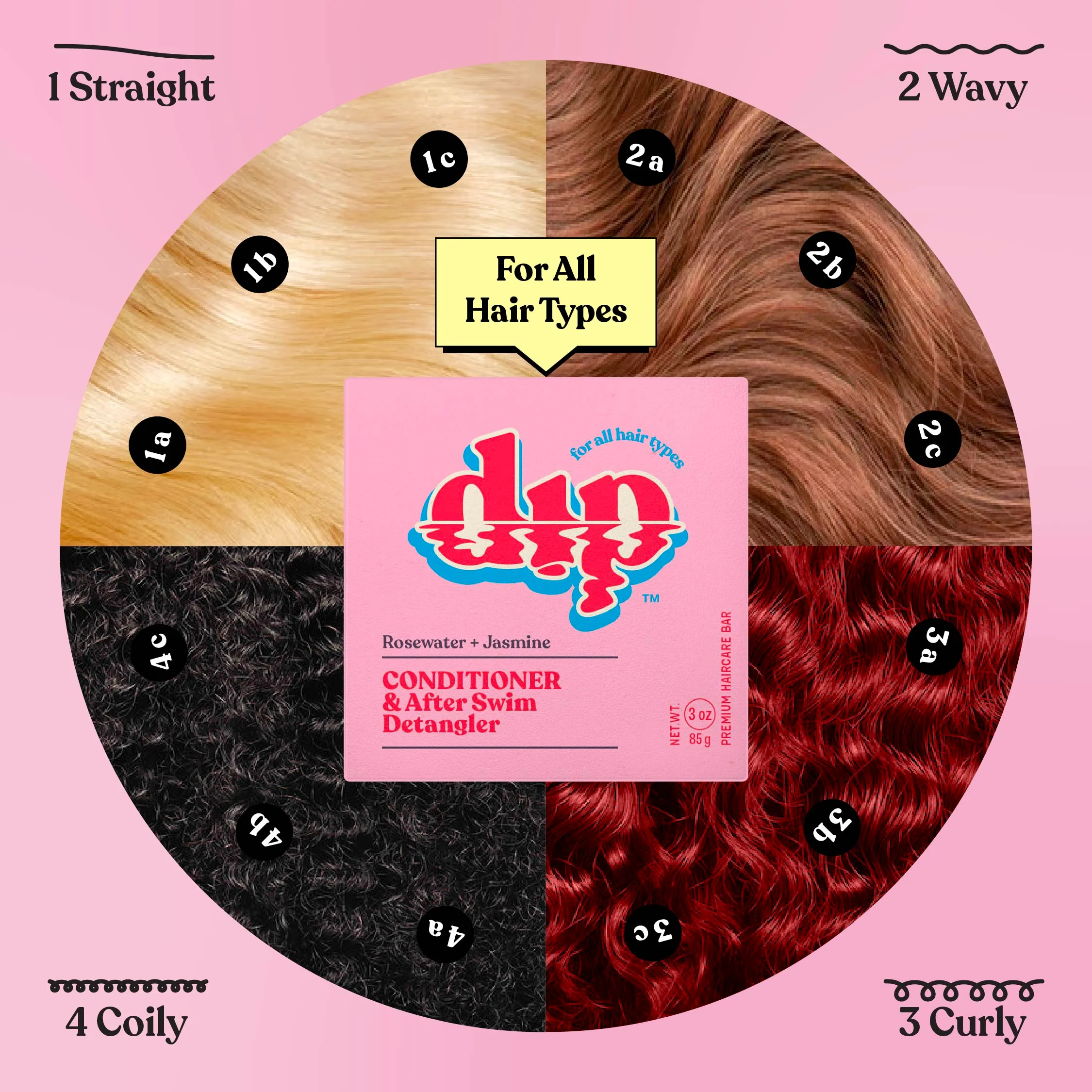 Dip Conditioner Bar & After Swim Detangler - Rosewater & Jasmine - Image 6