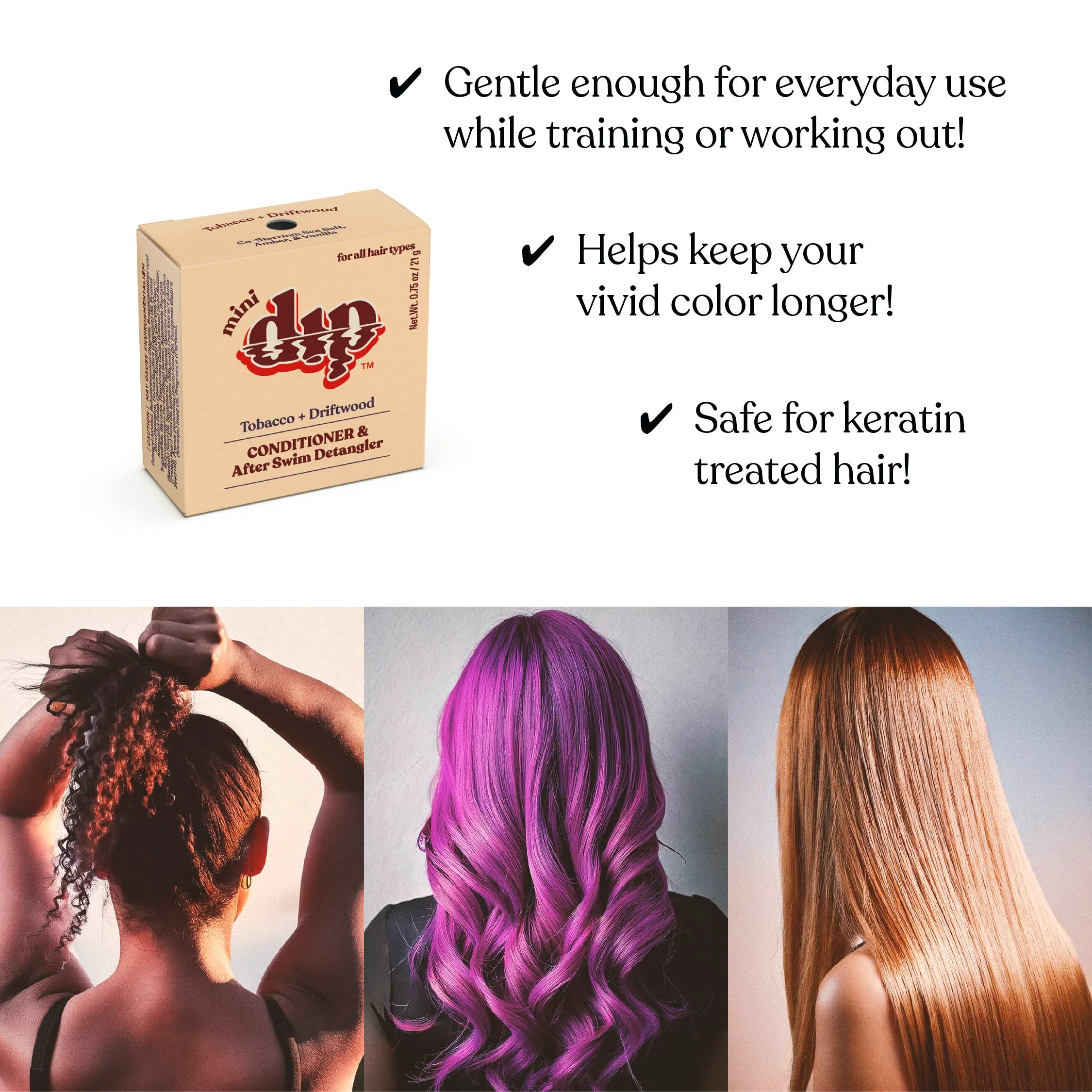 Mini Dip Shampoo Bar: Color Safe, Everyday - Tobacco & Driftwood - Image 4