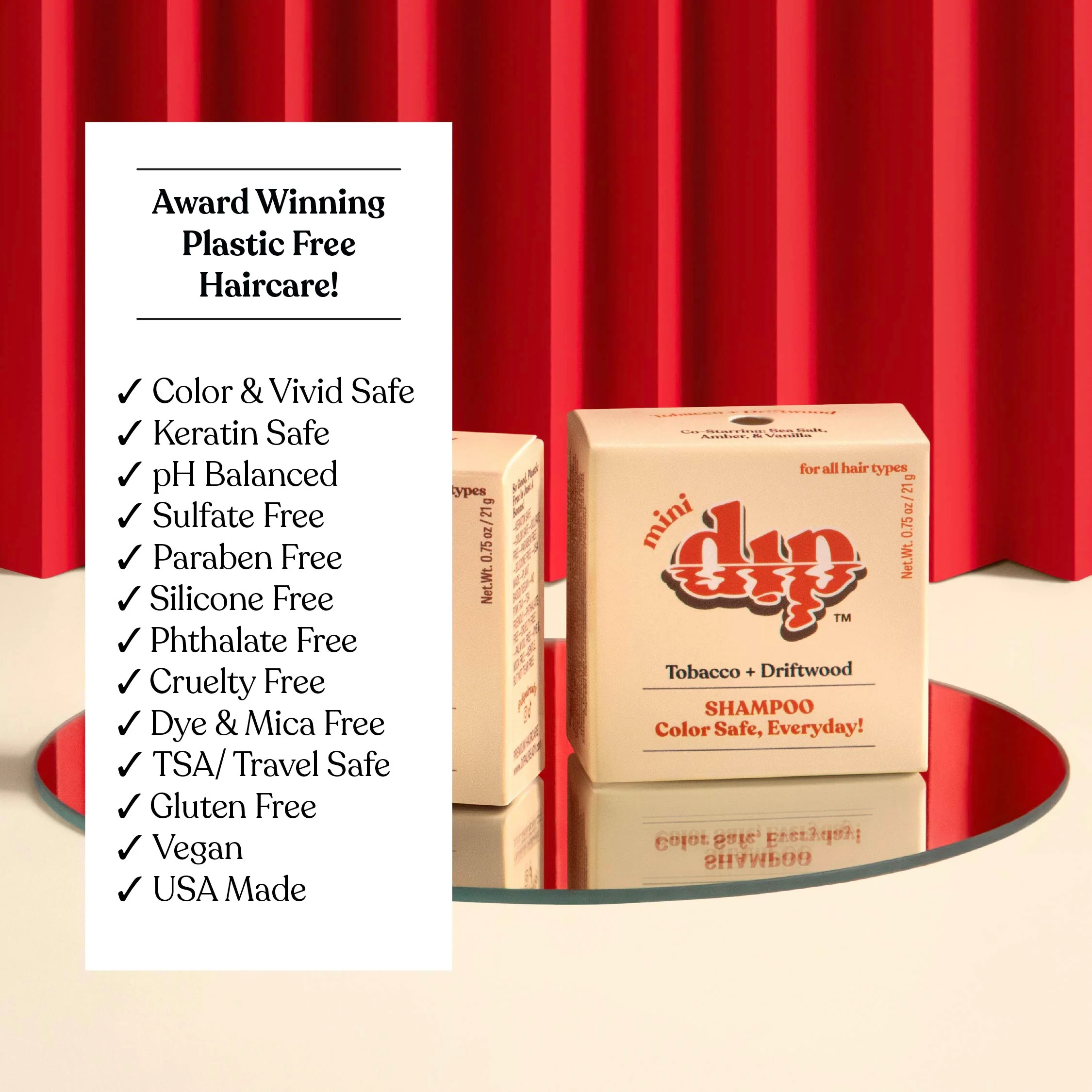 Mini Dip Shampoo Bar: Color Safe, Everyday - Tobacco & Driftwood - Image 7