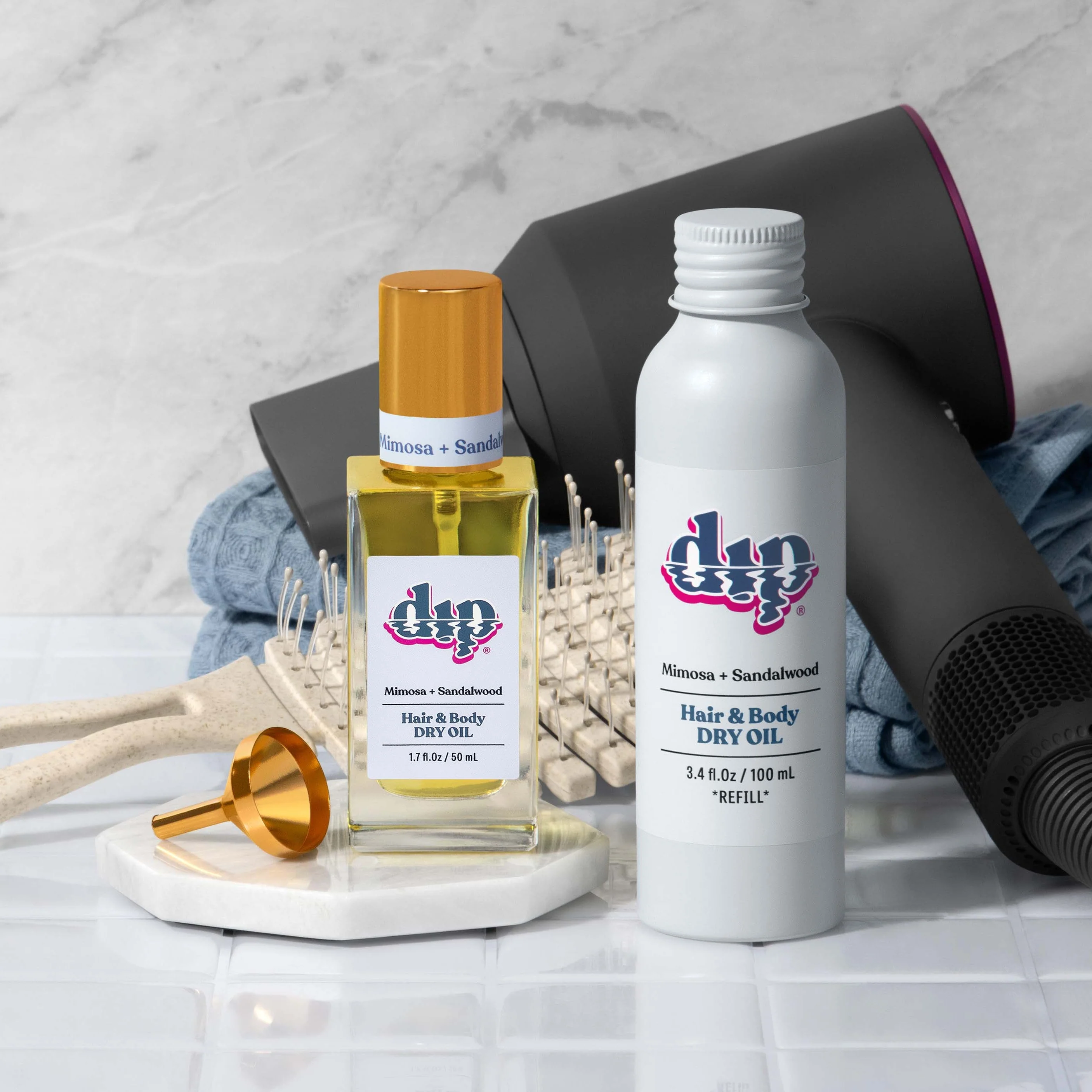 Dip REFILL Hair & Body Dry Oil - Mimosa & Sandalwood - Image 3
